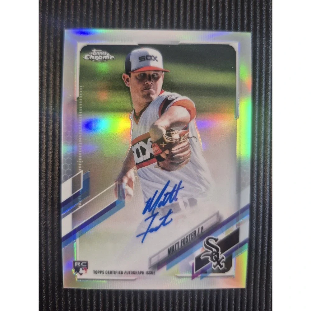 2021 Topps Chrome Matt Foster #RA-MF‎ Rookie Autos Refractor /499 (RC) White Sox